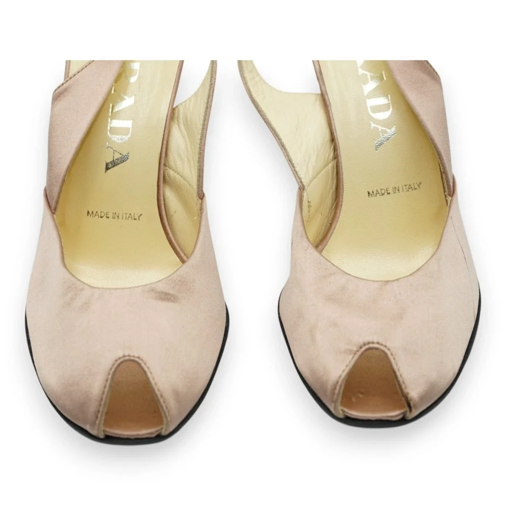 Prada‎ Platform Shoes Womens Peep Toe Heels Made in Italy Size EUR 35 / US 5